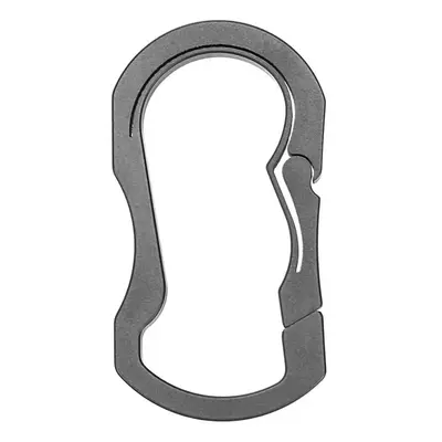 (Gray) Lightweight Titanium TC4 Keychain Backpack Hanging Buckle Outdoor Carabiner