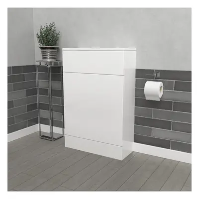 Nes Home White 500mm Freestanding Back To Wall WC Unit Flat Pack Bathroom