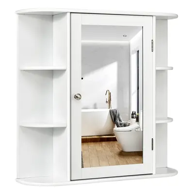 Mirrored Bathroom Cabinet Wall-mounted Storage Cabinet w/ Shelves