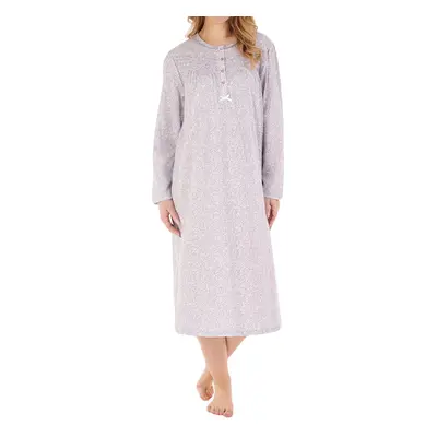 (Grey, 24/26) Slenderella ND88102 Women's Floral Cotton Nightdress