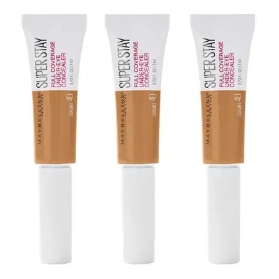 3x Maybelline New York SuperStay 24hr Longwear Liquid Concealer, Caramel - 6ml