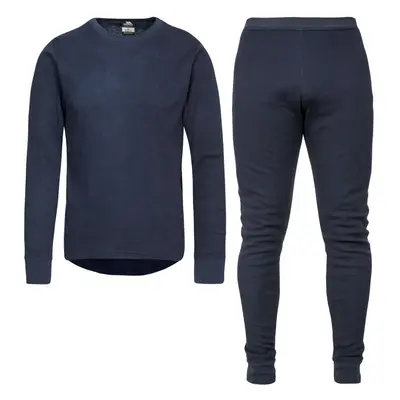 (XS, Navy) Trespass Adults Mystery Warm Winter Super Soft Top Bottoms Base Layer Set - Navy