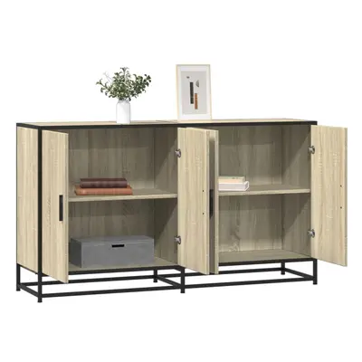 vidaXL Sideboard Sonoma Oak 134x35x76 cm Engineered Wood