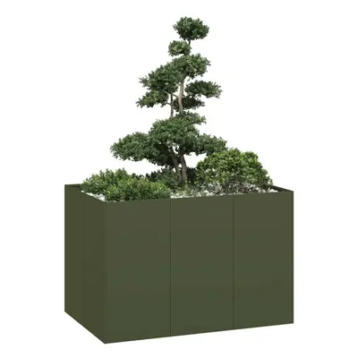 vidaXL Planter Olive Green 120x80x80 cm Steel