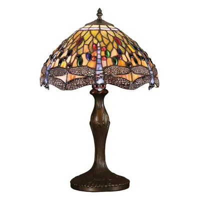 (Multicolour) BELOFAY Tiffany Lamps, Stained Glass Handmade Tiffany Vintage Bedside Table Lamps