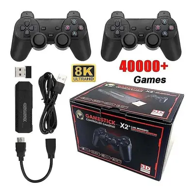 X2 Plus Game Stick Retro Console Double Wireless Controller 128gb games