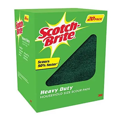 Scotch Brite 3M Heavy Duty Scouring Pads 6"X 9" Heavy Duty Scouring Power Of Scotch-Brite (20 Pa