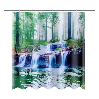 (Type A) 1/3/4Pcs Shower Curtain Bath Mat Toilet Lid Bath Carpet Bath Rugs Carpet