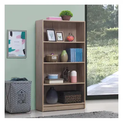 Tall Sonoma Oak Bookcase Shelf Storage Unit for Home or Office