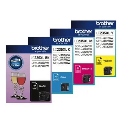 GENUINE Original Brother LC235XL LC239XL Colours Value Pack Ink Cartridge