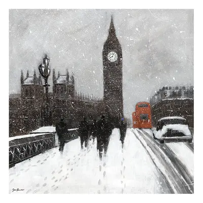 Jon Barker (Snow Men, Westminster Bridge) x x 4cm Canvas Print