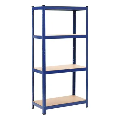 vidaXL Storage Shelf Blue 80x40x160cm Steel and MDF Warehouse Organiser Rack