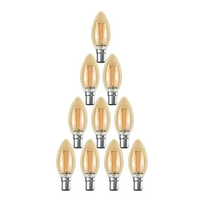 paul russells LED Filament Candle Light Small Bayonet B15D, 35w Equivalent C35 4W 410LM LED Bulb