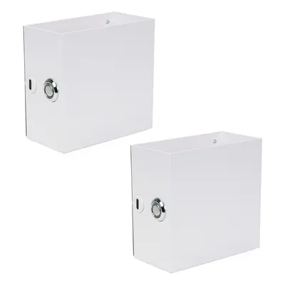 (Set of 2) Marx White Rechargeable Easy Fit Wall Light Fitting