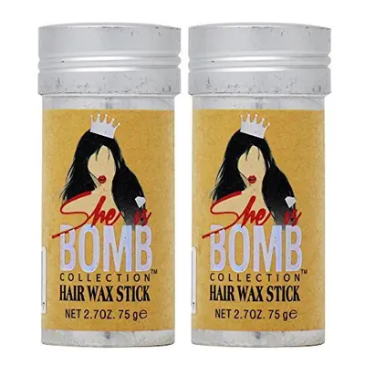 She Is Bomb collection Hair Wax Stick Oz (Pack of 2)