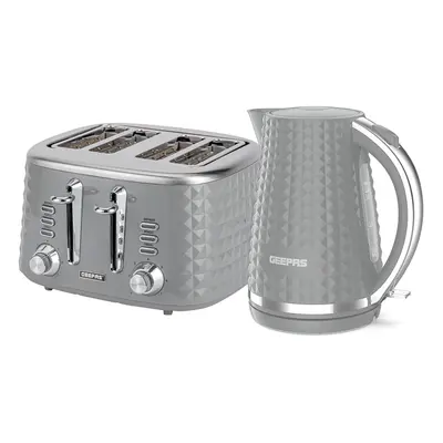 Geepas Slice Bread Toaster 1750W&1.7L Cordless Electric Kettle 2200W