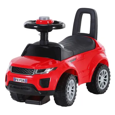 HOMCOM 3-in-1 Ride On Car Foot To Floor Slider Toddler w/ Horn Steering Red