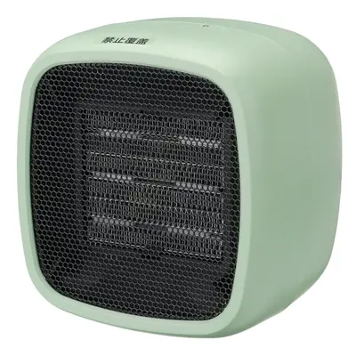 (Green) 400W Mini Desktop Electric Heater with Negative Ion, Low Noise for Home/Office