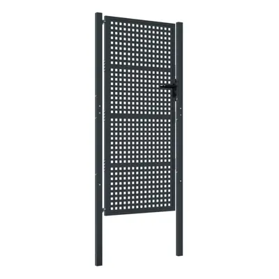 (105 x cm) vidaXL Garden Gate Driveway Fence Gate Fence Panel Patio Gate Anthracite Steel