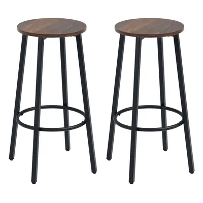 HOMCOM Bar Stools Set of Counter Height Bar Stools for Dining Room Kitchen