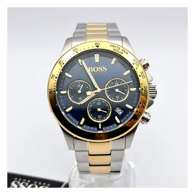 NEW HUGO BOSS HERO SPORT BLUE & SILVER GOLD TONE MEN WATCH