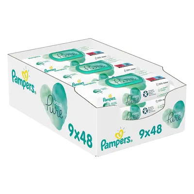 Pampers Aqua Pure Baby Wipes Packs of Wipes = Baby Wipes Made with 99% Pure Water, Dermatologica