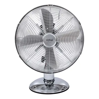 Oypla Electrical 12" Inch Chrome Metal Speed Desk Fan Oscillating