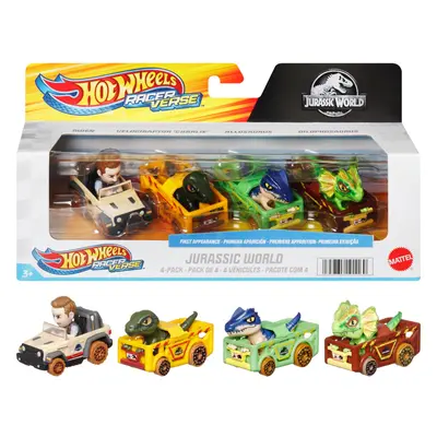 Hot Wheels Toy Cars RacerVerse 4-Pack of Die-Cast Vehicles Featuring