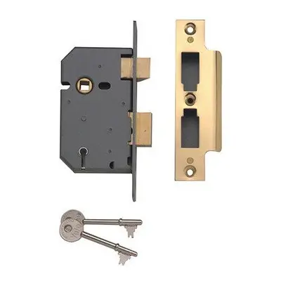 Yale Locks PM550 Lever Mortice Sashlock Polished Brass 67mm 2.5in