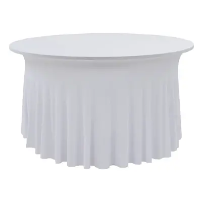 vidaXL pcs Stretch Table Covers with Skirt Stretchable Table Cloth White