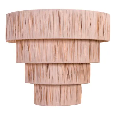 Modern Easy Fit Layer Natural Rattan Raffia Living Room Bedroom Ceiling Pendant Light Shade