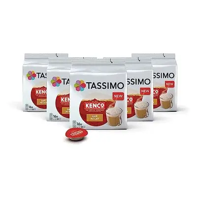 Tassimo Kenco Caf? au Lait Coffee Pods x16 (Pack of 5, Total Capsules)