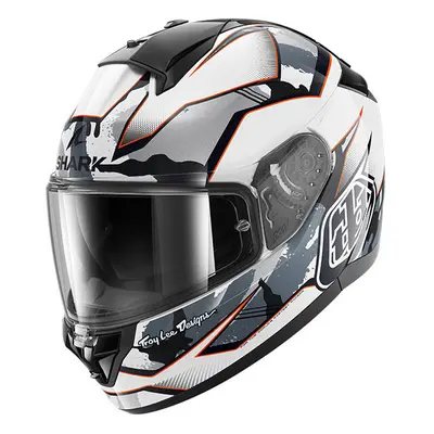 (XL) Shark x Troy Lee Designs Ridill Full Face Helmet Matrix Camo White / Silver / Red