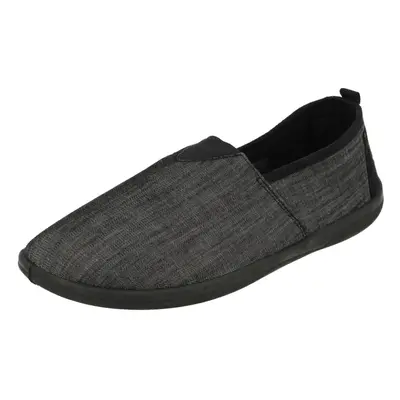 (UK 7, Black) Mens Padders Memory Foam House Slippers Blake - G Fit