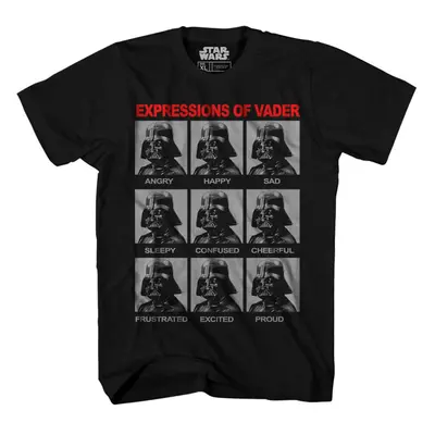 Star Wars Men's Expressions T-Shirt Midnight Black Medium