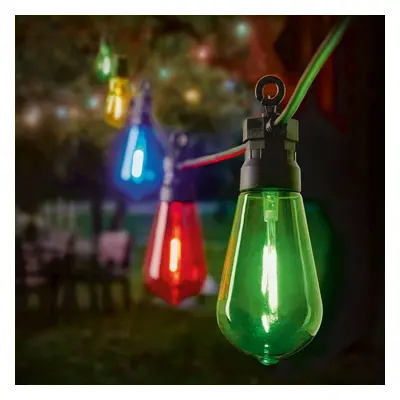 10 Connectable Festoon String Lights Multi Coloured LED Lights 4.5M