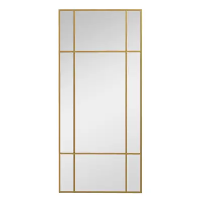 HOMCOM Window Style Vanity Mirror x 50cm Hanging Wall Mirror Gold Tone