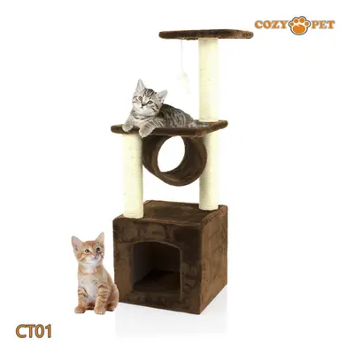 Cat Tree By Cozy Pet Sisal Scratching Post Kitten Cat Trees CT01-Choc