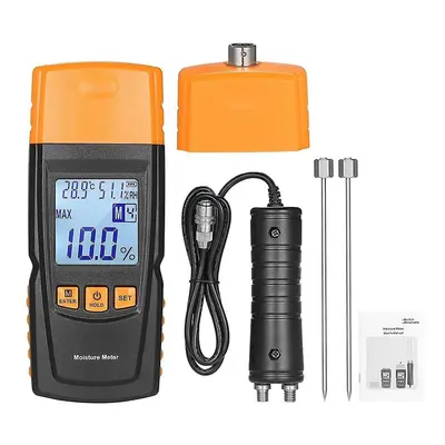 Wood Moisture Meter With Long Probe Digital Firewood Moisture Meter For Lumber Pin Type Moisture