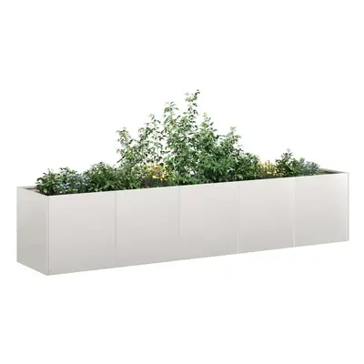 vidaXL Planter 200x40x40 cm Stainless Steel