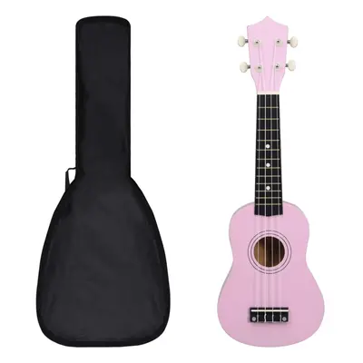 (pink) vidaXL Soprano Ukulele Set with Bag for Kids Baby Starter Musical Instrument