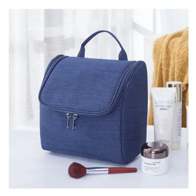 (Navy) Large Capacity Travel Storage Bag Cation Oxford Cloth Wash Bag Outdoor Hanging Cosmetic W