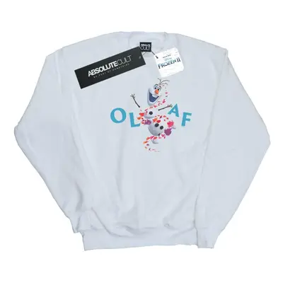 (5XL, White) Disney Mens Frozen Olaf Leaf Jump Sweatshirt