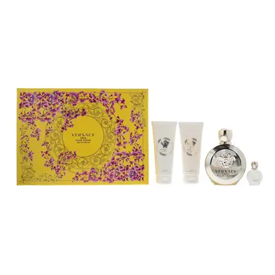 Versace Eros Pour Femme Piece Gift Set: Eau De Parfum 100ml - Shower Gel 100ml - Body Lotion 100