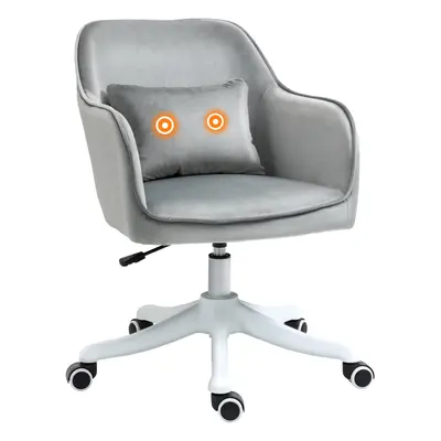 Vinsetto Office Chair with Rechargeable Vibration Massage Lumbar Pillow, Wheels