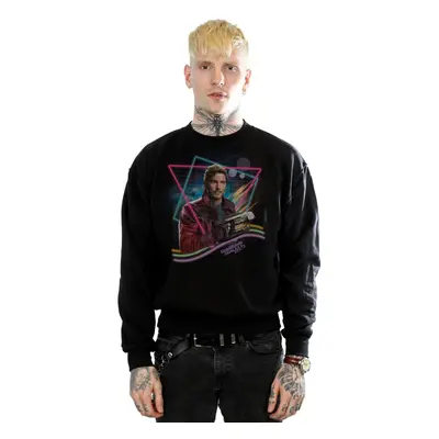 (3XL, Black) Marvel Mens Guardians Of The Galaxy Neon Star Lord Sweatshirt