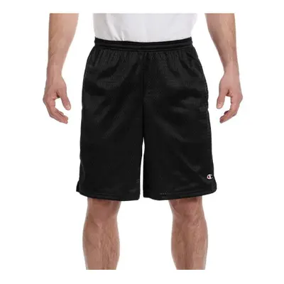 Champion Mens Long Mesh Short With Pockets,Black,XX-Large, Black