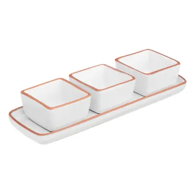 Calisto Serving Dish Set, Ceramic - White