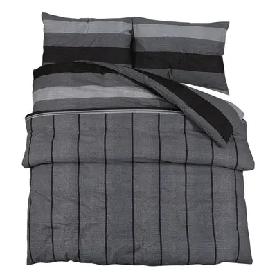 (dark grey, x cm + x cm/ pcs) vidaXL 1/2x Duvet Cover Set Cotton Duvet Slipcover Sheet Multi Col