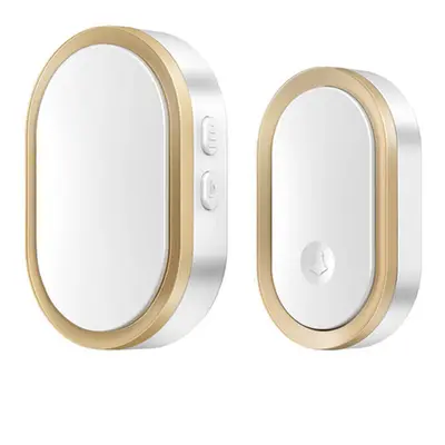 (White+Gold, US Plug) Long Distance Doorbell Home Intelligent Wireless Waterproof US EU UK AU Pl